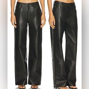 Lioness Black top model pants small $100 msrp Wide Leg Pants scuff on front